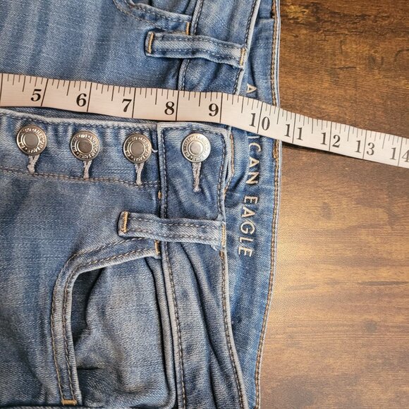 American Eagle Jeans 4 S Jegging Next Level Stretch Super Hi Rise Medium Light - Picture 9 of 11